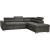 Thelma Microfiber Fabric L-Shaped Sectional Sleeper Sofa w/Ottoman