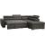 Thelma Microfiber Fabric L-Shaped Sectional Sleeper Sofa w/Ottoman