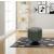 5035 Round Swivel Vintage Upholstered PU Ottoman