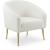 Barlow Faux Fur Chair with Gold Legs