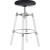Venus Faux Leather Adjustable Stool with Thick Acrylic & Chrome Base