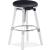 Venus Faux Leather Adjustable Stool with Thick Acrylic & Chrome Base