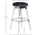 Venus Faux Leather Adjustable Stool with Thick Acrylic & Chrome Base
