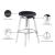 Venus Faux Leather Adjustable Stool with Thick Acrylic & Chrome Base