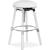 Venus Faux Leather Adjustable Stool with Thick Acrylic & Chrome Base