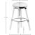Venus Faux Leather Adjustable Stool with Thick Acrylic & Chrome Base