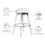 Venus Faux Leather Adjustable Stool with Thick Acrylic