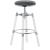 Venus Faux Leather Adjustable Stool with Thick Acrylic & Chrome Base