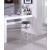 Venus Faux Leather Adjustable Stool with Thick Acrylic & Chrome Base