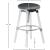 Venus Faux Leather Adjustable Stool with Thick Acrylic & Chrome Base