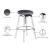 Venus Faux Leather Adjustable Stool with Thick Acrylic & Chrome Base