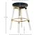 Venus Faux Leather Adjustable Stool with Thick Acrylic & Gold Base