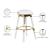 Venus Faux Leather Adjustable Stool with Thick Acrylic & Gold Base