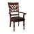 Creswell Leg Classic Vinyl/Wood Dining Arm Chair