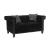 Reventlow Tufted Velvet Loveseat Black