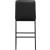 Bryce Faux Leather Bar Stool with Matte Black Metal Legs