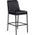 Bryce Faux Leather Bar Stool with Matte Black Metal Legs