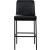 Bryce Faux Leather Bar Stool with Matte Black Metal Legs