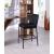 Bryce Faux Leather Bar Stool with Matte Black Metal Legs