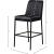 Bryce Faux Leather Bar Stool with Matte Black Metal Legs