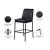 Bryce Faux Leather Bar Stool with Matte Black Metal Legs