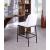 Bryce Faux Leather Bar Stool with Matte Black Metal Legs