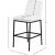 Bryce Faux Leather Bar Stool with Matte Black Metal Legs