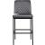 Bryce Faux Leather Bar Stool with Matte Black Metal Legs