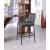 Bryce Faux Leather Bar Stool with Matte Black Metal Legs