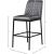 Bryce Faux Leather Bar Stool with Matte Black Metal Legs