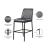 Bryce Faux Leather Bar Stool with Matte Black Metal Legs