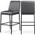 Bryce Faux Leather Bar Stool with Matte Black Metal Legs