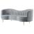 Sophia Velvet Sofa with Camel Back