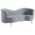 Sophia Velvet Loveseat with Camel Back