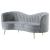 Sophia Velvet Loveseat with Camel Back