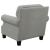 Sheldon Woven Fabric Chair with Rolled Arms Grey