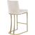 Heidi Velvet Counter Stool with Polished Gold Metal Frame