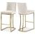 Heidi Velvet Counter Stool with Polished Gold Metal Frame