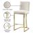 Heidi Velvet Counter Stool with Polished Gold Metal Frame