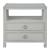 Riven Wood/Fabric/Leather Nightstand w/2 Drawers