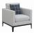 Apperson Cushioned Back Fabric Arm Chair