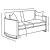 Corliss Chenille Arched Arms Loveseat
