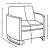 Corliss Chenille Arched Arms Chair