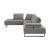 Arden Fabric/Metal 2-piece Adjustable Back L-Shape Sectional Sofa