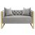 Eastbrook Tufted Back Velvet Loveseat