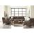 Leaton Recessed Arms Leather/Split Living Room Set