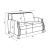 Leaton Recessed Arms Leather/Split Loveseat