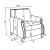 Leaton Recessed Arms Leather/Split Arm Chair
