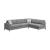 Clint Chenille L-Shape Sectional Sofa with Loose Back