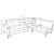 Clint Chenille L-Shape Sectional Sofa with Loose Back